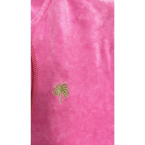 Lilly Pulitzer Pink Hoodie‎ Velour Hoodie Sweatshirt Full Zip Size Small EUC - Picture 4 of 9
